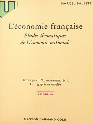 cover image of L'économie française